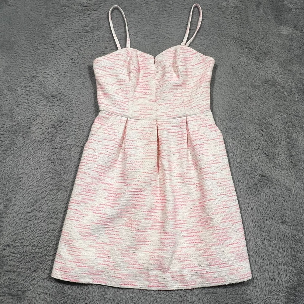 Moulinette Soeurs Mini Babydoll Dress‎ Pink Pockets Metallic Lined Women's 2